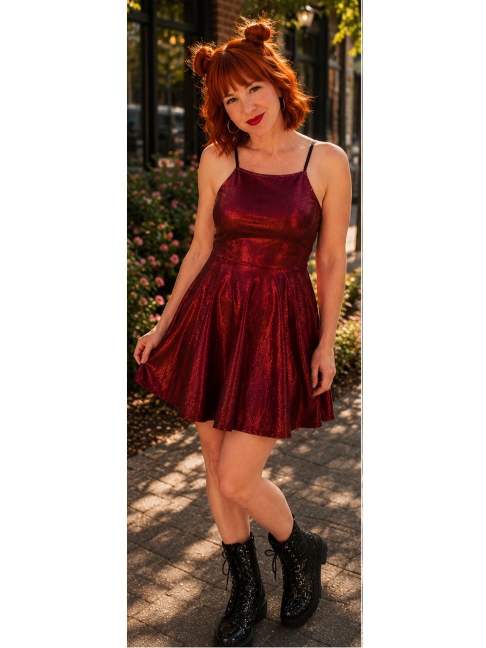 LIMITED NWT Black Milk Clothing Juicy Fruit Wine Reversible Straps Dress Size S - Picture 2 of 5